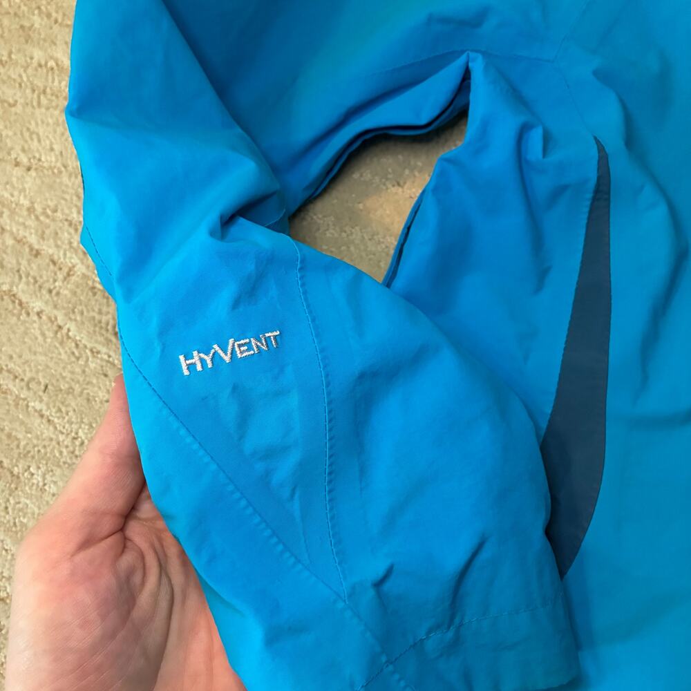 The North Face Women’s M HyVent Blue Waterproof Hooded Rain Jacket Coat Gorpcore - Picture 8 of 8